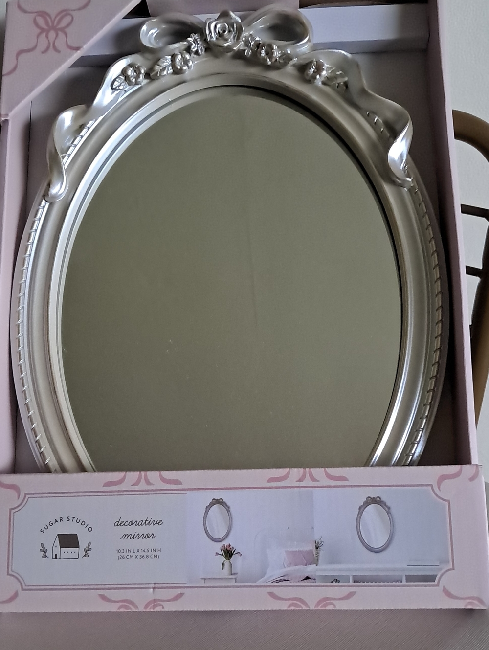 Silver Oval Decorative Wall Mirror